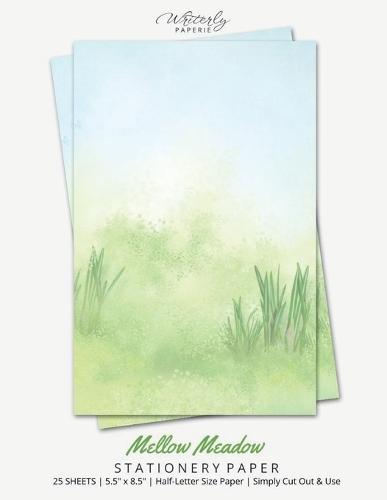 Mellow Meadow Stationery Paper: Half Letter Size Paper, Nature Themed, Letter Writing Paper, 25-sheets