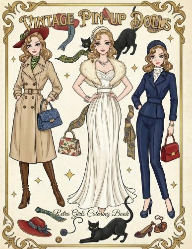 Vintage Pin-Up Dolls: Coloring Book