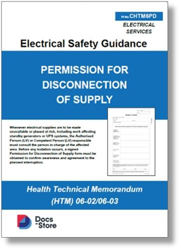 Permission for Disconnection of Supply: HTM 06-02/03 Form