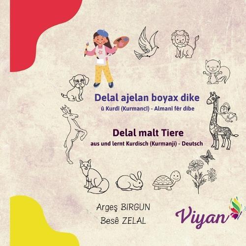 Delal ajelan boyax dike û Kurdî (Kurmancî) - Almanî fêr dibe: Delal malt Tiere aus und lernt Kurdisch (Kurmanji) - Deutsch