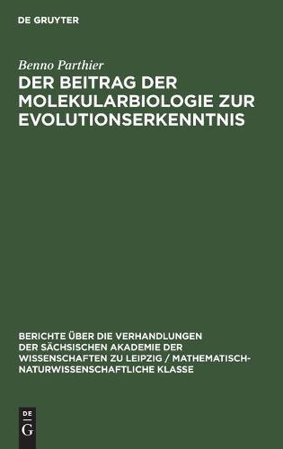 Der Beitrag Der Molekularbiologie Zur Evolutionserkenntnis
