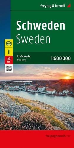 Sweden Road Map: 1:600,000 scale