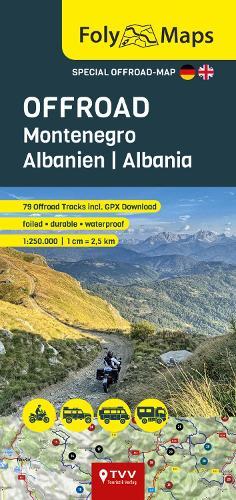 FolyMaps OFFROAD Montenegro and Albania 1:250 000: Special map with over 75 off-road tracks
