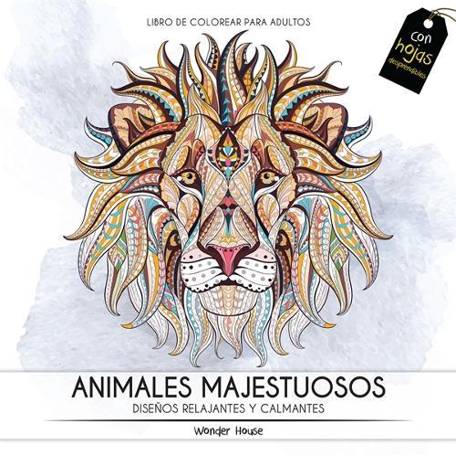 Adult Colouring Books Majestic Animals - Spanish