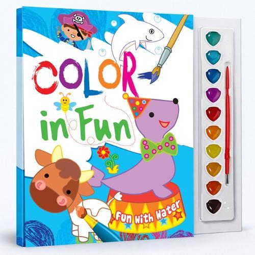 Colour in Fun (Blue) with Water Colours (Edition01)