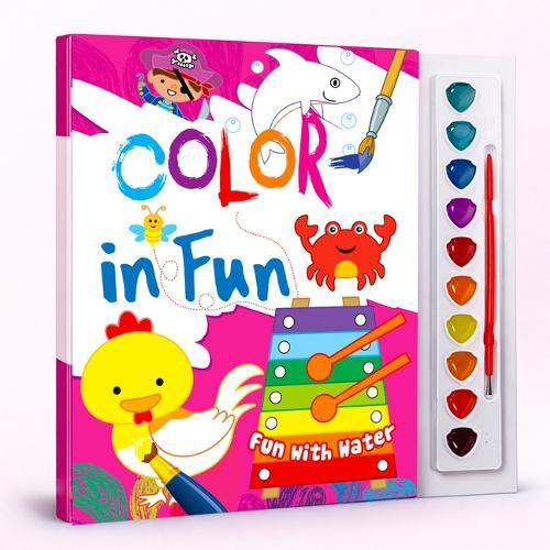 Colour in Fun (Pink) with Water Colours (Edition01)