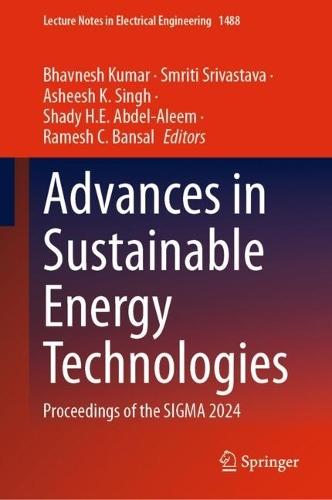 Advances in Sustainable Energy Technologies: Proceedings of the SIGMA 2024