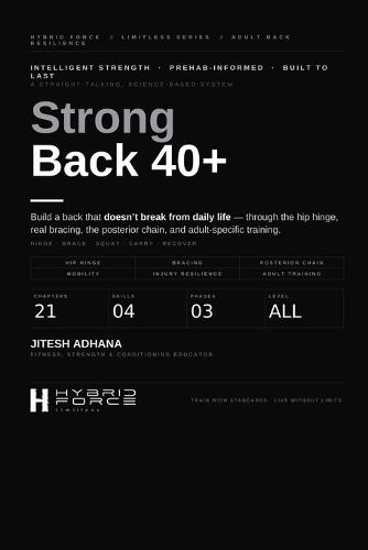 Strong Back 40+: Build a back that doesn't break from daily life - through the hip hinge, real bracing, the posterior chain, and adult-specific training. HINGE - BRACE - SQUAT - CARRY - RECOVER