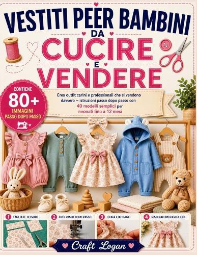 Vestiti Per Bambini Da Cucire E Vendere: Crea outfit carini e professionali che si vendono davvero - istruzioni passo dopo passo con 40 modelli semplici per neonati fino a 12 mesi