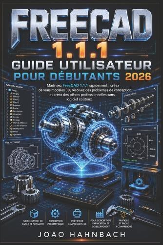 FreeCAD 1.1.1 Guide de l'utilisateur pour débutants 2026: créez de véritables modèles 3D, résolvez des problèmes de conception et créez des pièces professionnelles sans logiciel coûteux.