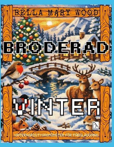 Broderad Vinter eller vintermönster för korstygn för färgläggning: broderi bok