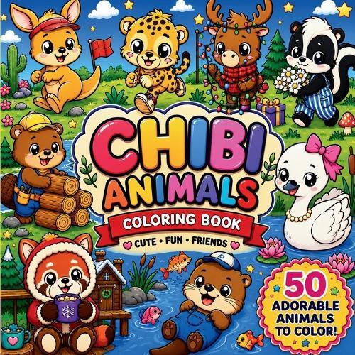 Chibi Animals Coloring Book: Cute Kawaii Creatures and Adorable Fun Cartoon Animals for Kids