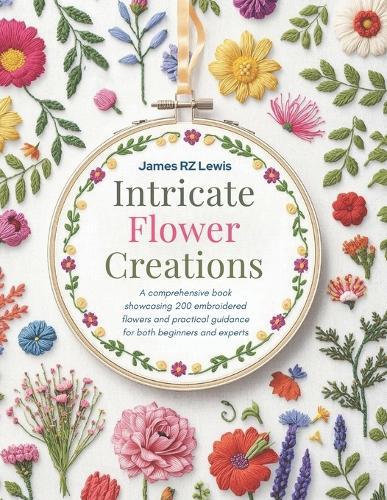 Intricate Flower Creations: A comprehensive book showcasing 200 embroidered flowers and practical guidance for both beginners and experts