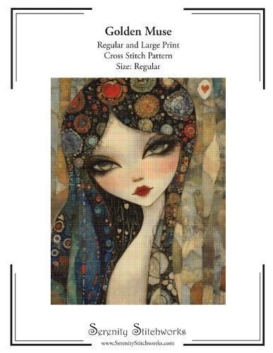 Golden Muse Cross Stitch Pattern - Regular Size Edition: Regular and Large Print Cross Stitch Pattern