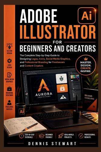 Adobe Illustrator for Beginners and Creators: The Complete Step-by-Step Guide to Designing Logos, Icons, Social Media Graphics, and Professional Branding for Freelancers and Content Creators