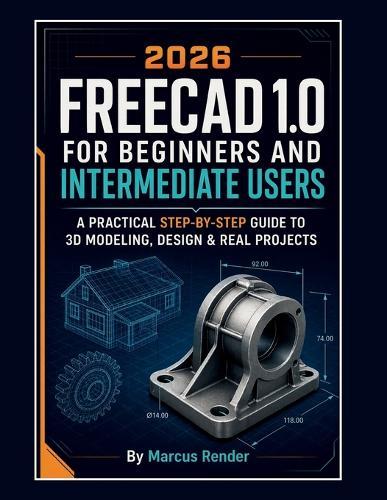 FREECAD 1.0 for Beginners and Intermediate Users: A Practical Step-by-Step Guide to 3D Modeling, Design, and Real Projects