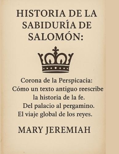 Historia de la Sabiduría de Salomón: Corona de la Perspicacia: Cómo un texto antiguo reescribe la historia de la fe. Del palacio al pergamino. El viaje global de los reyes.