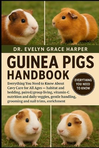 Guinea Pigs Handbook: Everything You Need to Know About Cavy Care for All Ages - habitat and bedding, paired/group living, vitamin-C nutrition and daily veggies, gentle handling, grooming and nail trims, enrichment