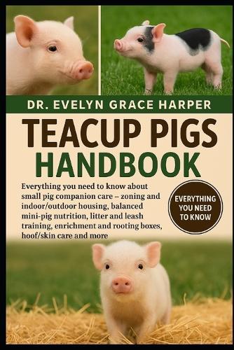 Teacup Pigs Handbook: Everything You Need to Know About Small Pig Companion Care - zoning and indoor/outdoor housing, balanced mini-pig nutrition, litter and leash training, enrichment and rooting boxes, hoof/skin care and more