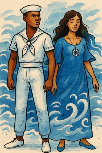 A Sagrada Umbanda: MARINHEIROS E MARINHEIRAS: Caminhantes da Maré e Cantores das Profundezas - A Linhagem Oceânica da Alegria, do Fluxo e do Mistério