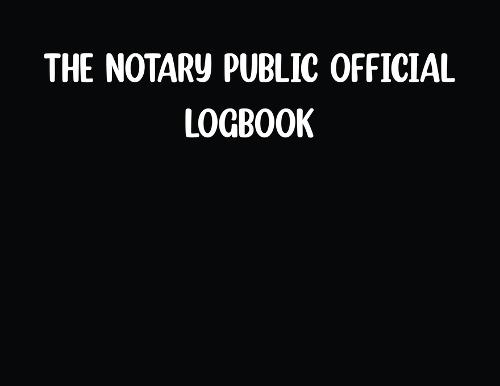 The Notary Public Official Logbook-Black