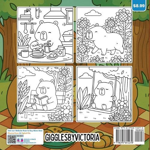 Capy Moments Bold and Easy Coloring Book