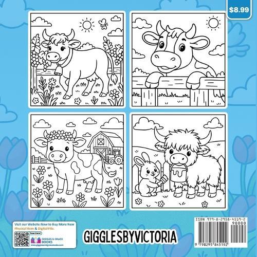 Moo Time Bold and Easy Coloring Book