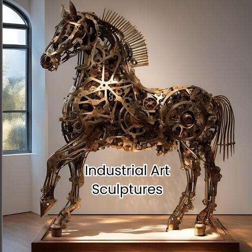 Industrial Art Sculptures: AI Generated Art Book