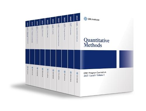 2027 CFA® Program Curriculum, Level I Box Set