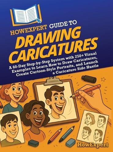 HowExpert Guide to Drawing Caricatures: A 60-Day Step-by-Step System with 250+ Visual Examples to Learn How to Draw Caricatures, Create Cartoon-Style Portraits, and Launch a Caricature Side Hustle