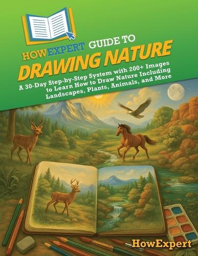 HowExpert Guide to Drawing Nature: A 30-Day Step-by-Step System with 200+ Images to Learn How to Draw Nature Including Landscapes, Plants, Animals, and More