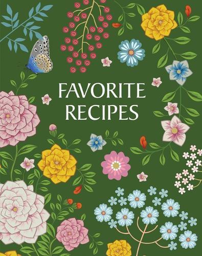Recipe Book to Write in Your Own Recipes - Favorite Recipes (Flower Cover) Tabbed Sections & Accordion Pocket Custom Cookbook Keepsake for Her, Mom, Daughter, Wife